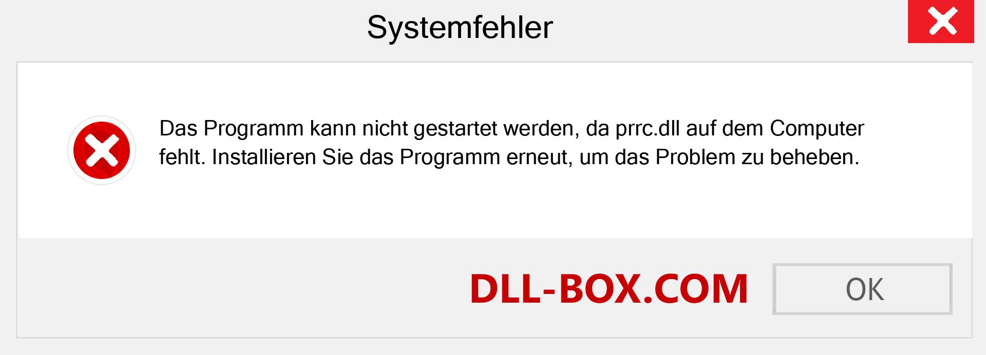 prrc.dll-Datei fehlt?. Download für Windows 7, 8, 10 - Fix prrc dll Missing Error unter Windows, Fotos, Bildern